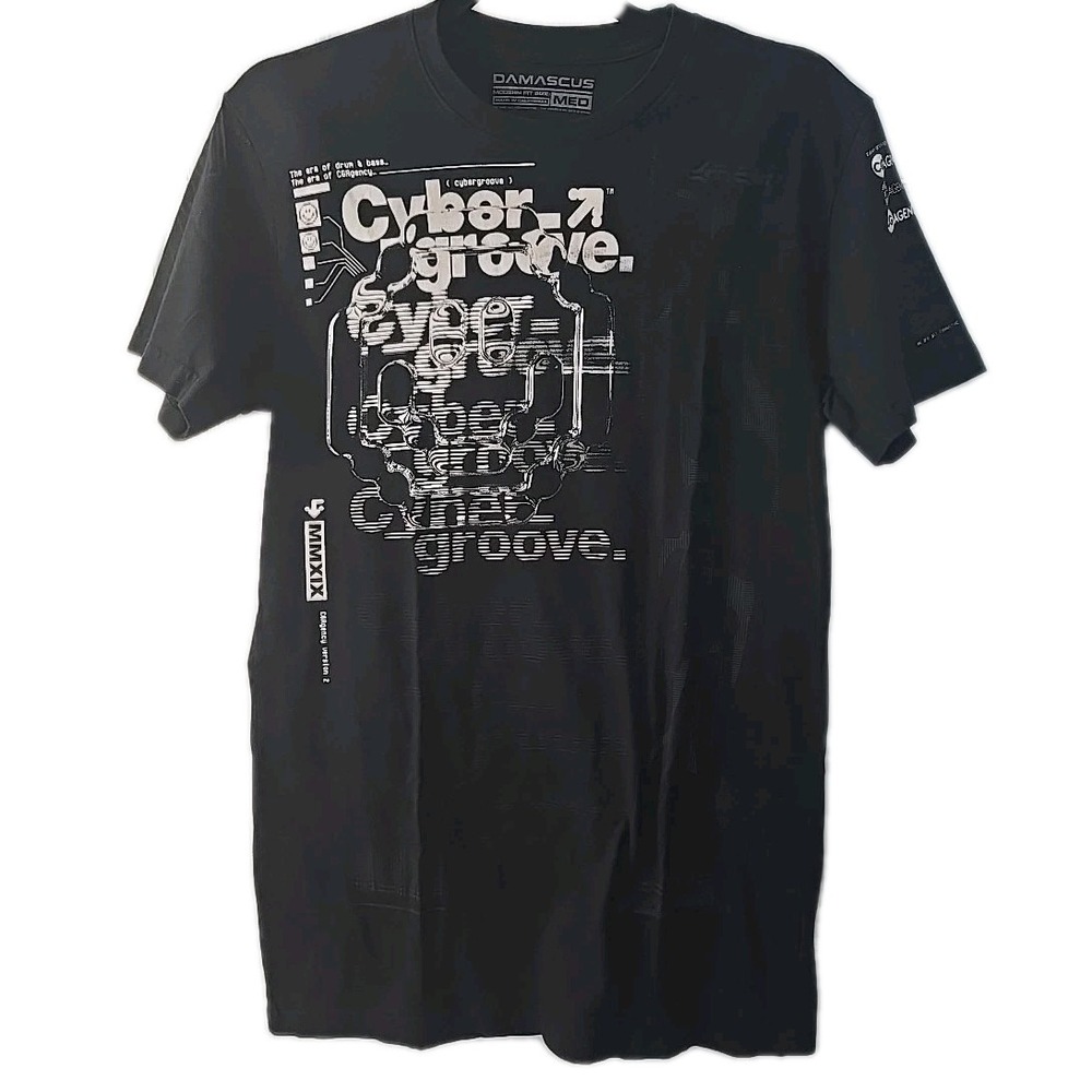 Damascus Limited Edition Black Cyber Groove Men's‎ T-shirt Sz Medium Made In USA